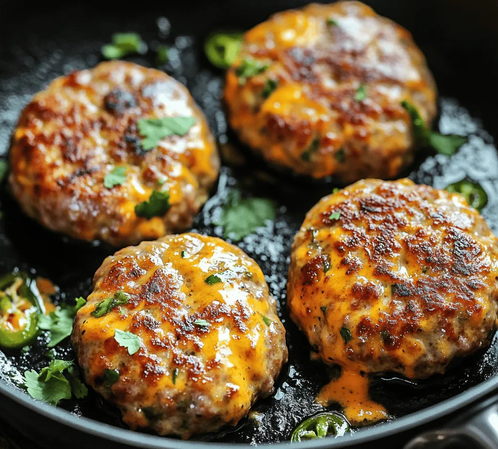 Imagine biting into a perfectly cooked sausage patty where the robust flavors of seasoned pork meet the zesty heat of fresh jalapeños. Each bite is complemented by the sharpness of cheddar cheese, creating a symphony of flavors that will leave you craving more. This dish is not only a delightful breakfast option but also serves as a fantastic addition to brunch, lunch, or even dinner. You can serve these patties on their own, pair them with scrambled eggs, or even use them as a delicious filling for breakfast sandwiches.