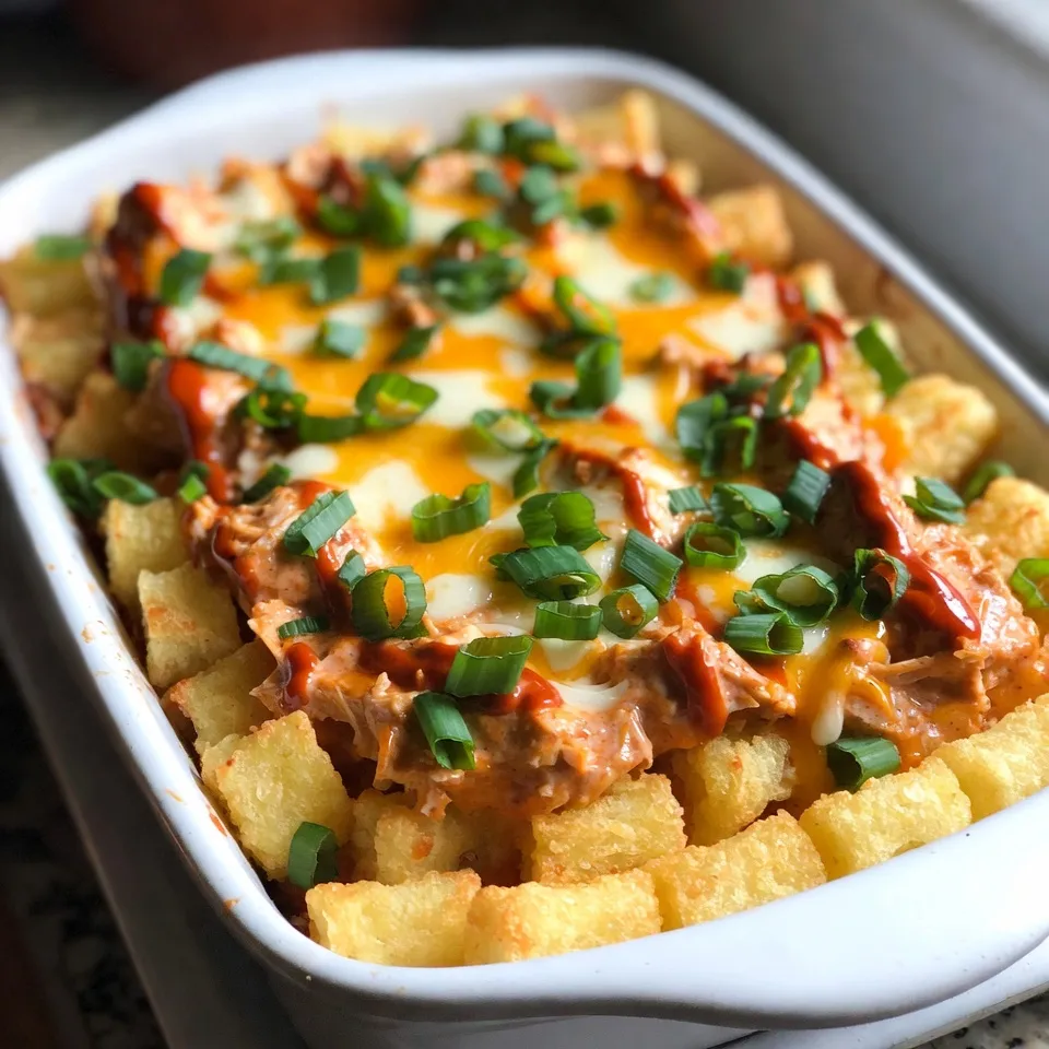 Buffalo Chicken Tater Tot Casserole Easy Weeknight Meal