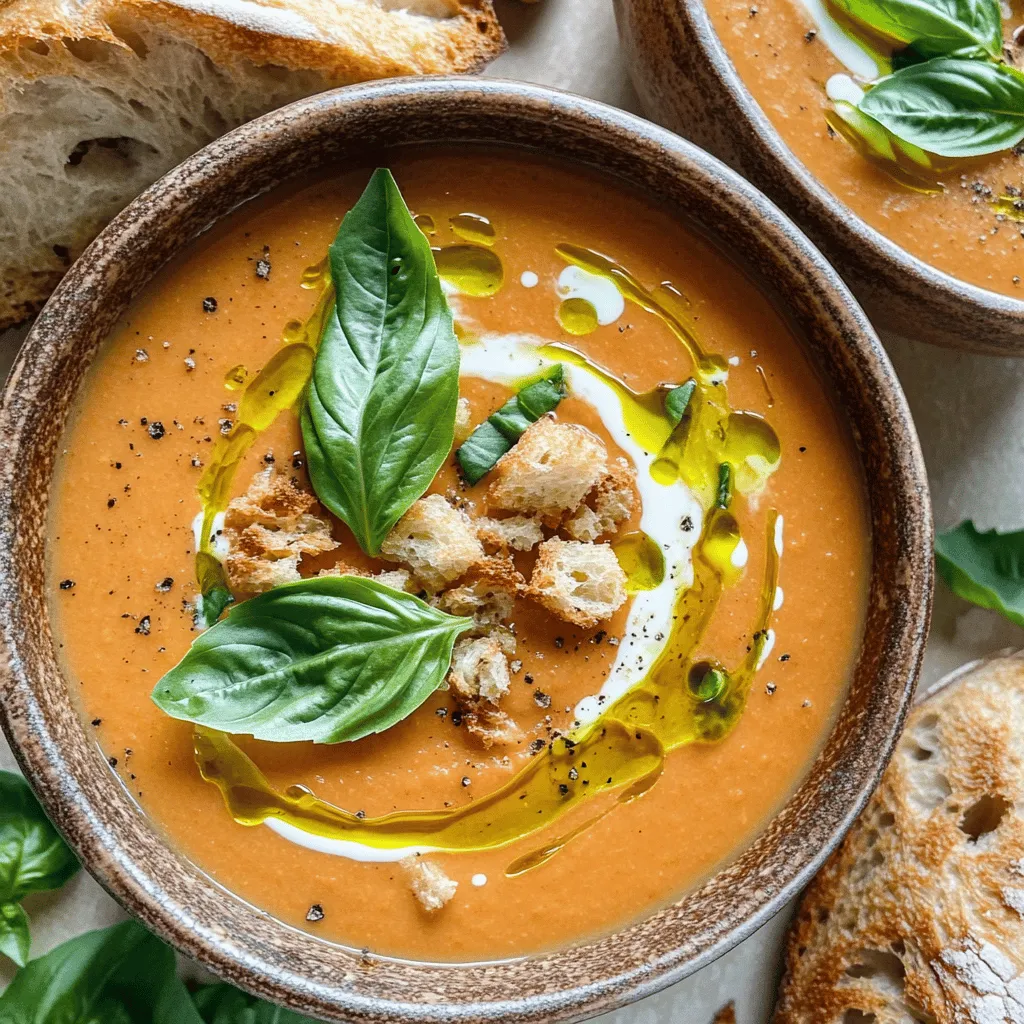 Creamy Tomato Basil Soup Savory and Simple Recipe