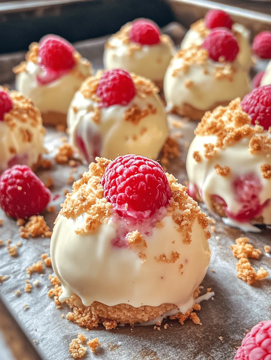 White Chocolate Raspberry Cheesecake Balls