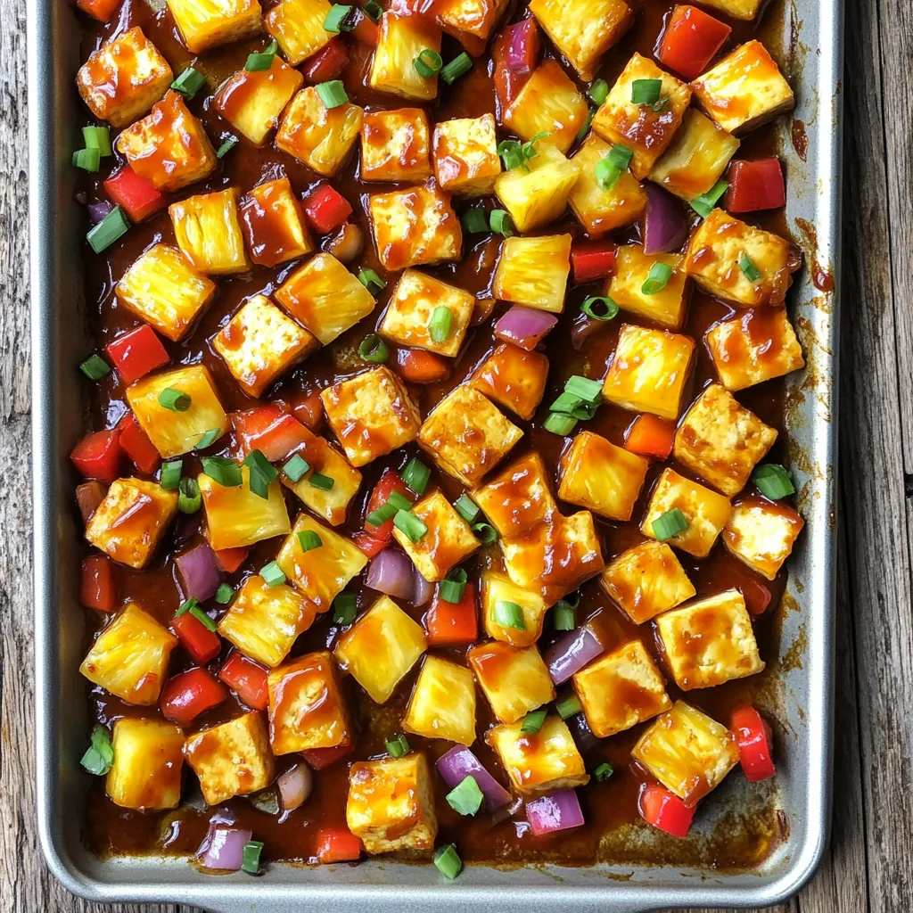 Sheet Pan BBQ Tofu Pineapple Flavorful Delight