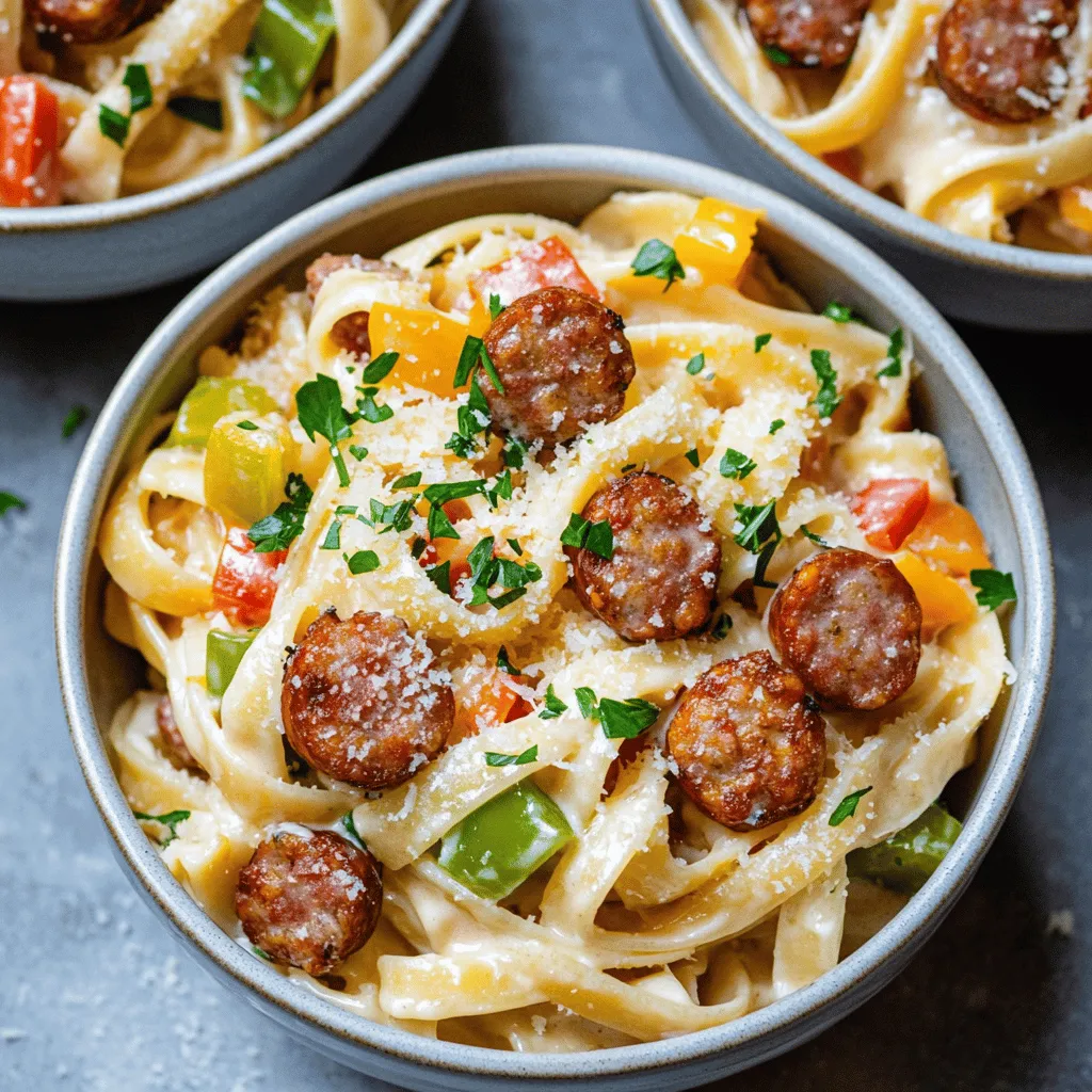 Creamy Cajun Alfredo with Smoked Sausage Delight