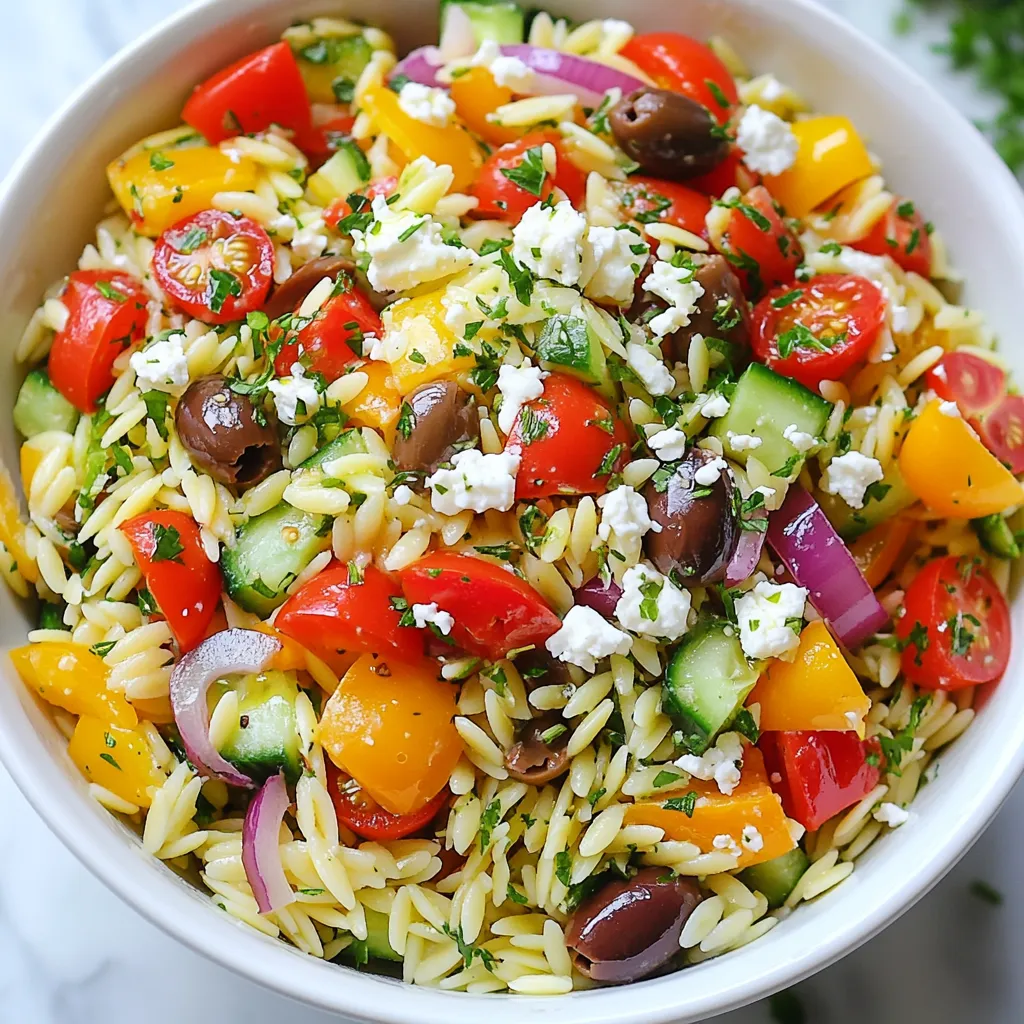 Mediterranean Orzo Pasta Salad Fresh and Flavorful Dish