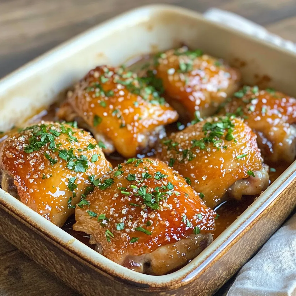 Irresistibly Juicy Baked Garlic Brown Sugar Chicken