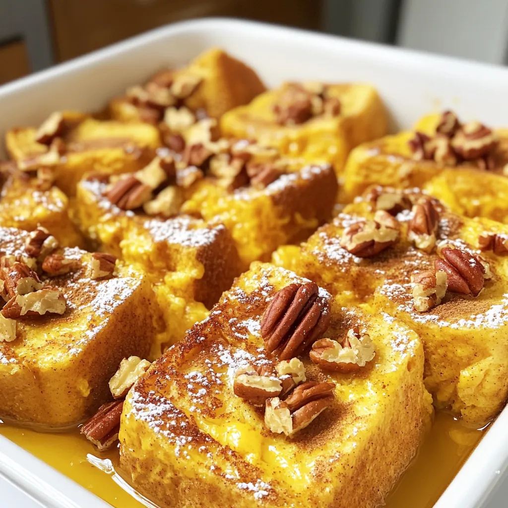 Cozy Pumpkin Spice French Toast Casserole Delight