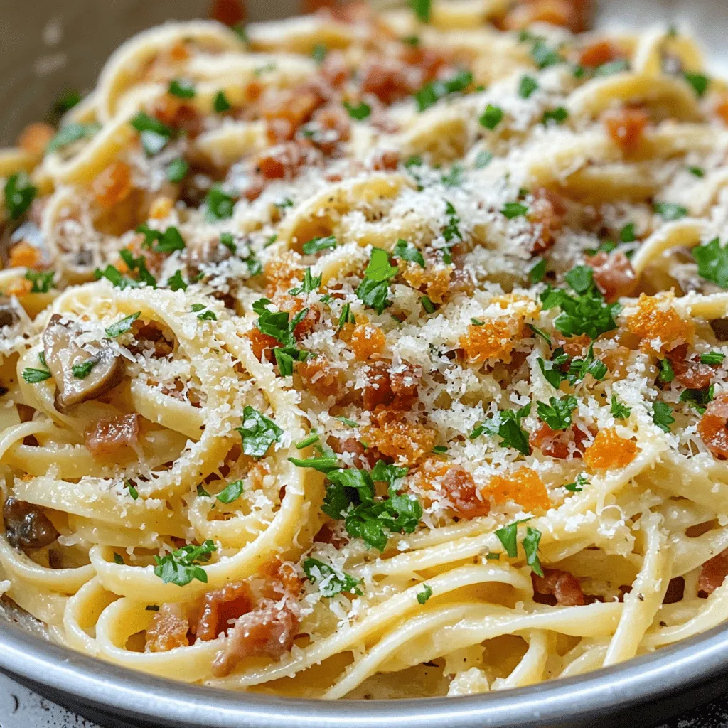 Creamy Bacon Mushroom Pasta Recipe