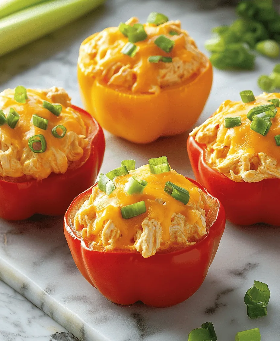 Buffalo Chicken Dip Stuffed Sweet Bell Peppers is a culinary delight that unites two beloved favorites into a single, mouthwatering dish. Imagine the rich, spicy flavors of buffalo chicken dip cradled within the vibrant, nutritious embrace of sweet bell peppers. This fusion recipe not only satisfies taste buds but also offers a health-conscious alternative to traditional buffalo chicken dip. Perfect for a variety of occasions—be it game days, parties, or casual weeknight dinners—this dish is sure to impress guests and family alike.