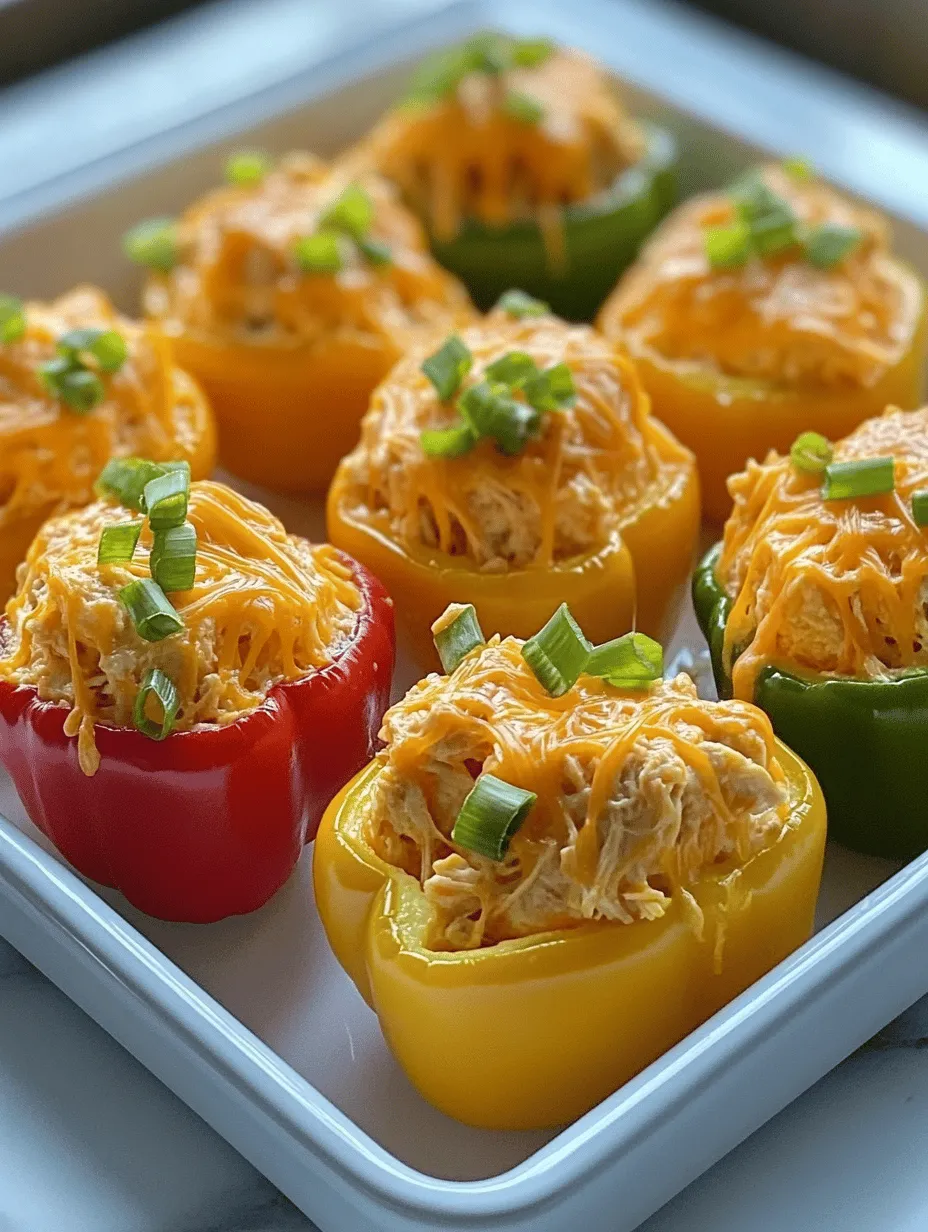 Buffalo Chicken Dip Stuffed Sweet Bell Peppers: A Flavorful Fusion Recipe