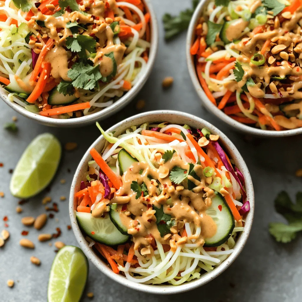 Thai Peanut Noodle Salad Rich with Flavor and Freshness