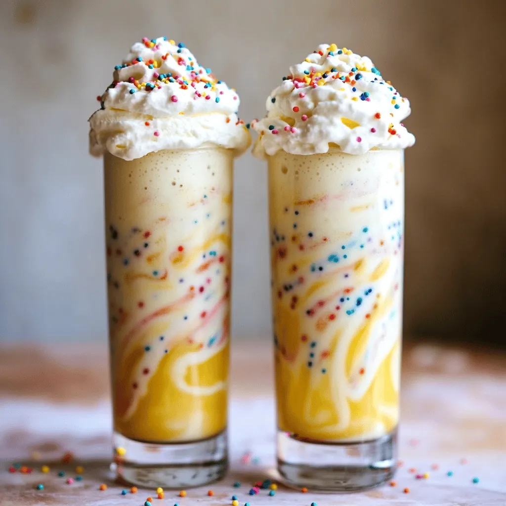 To make a delicious cake batter milkshake, you need specific ingredients. The core ingredients are simple and fun.