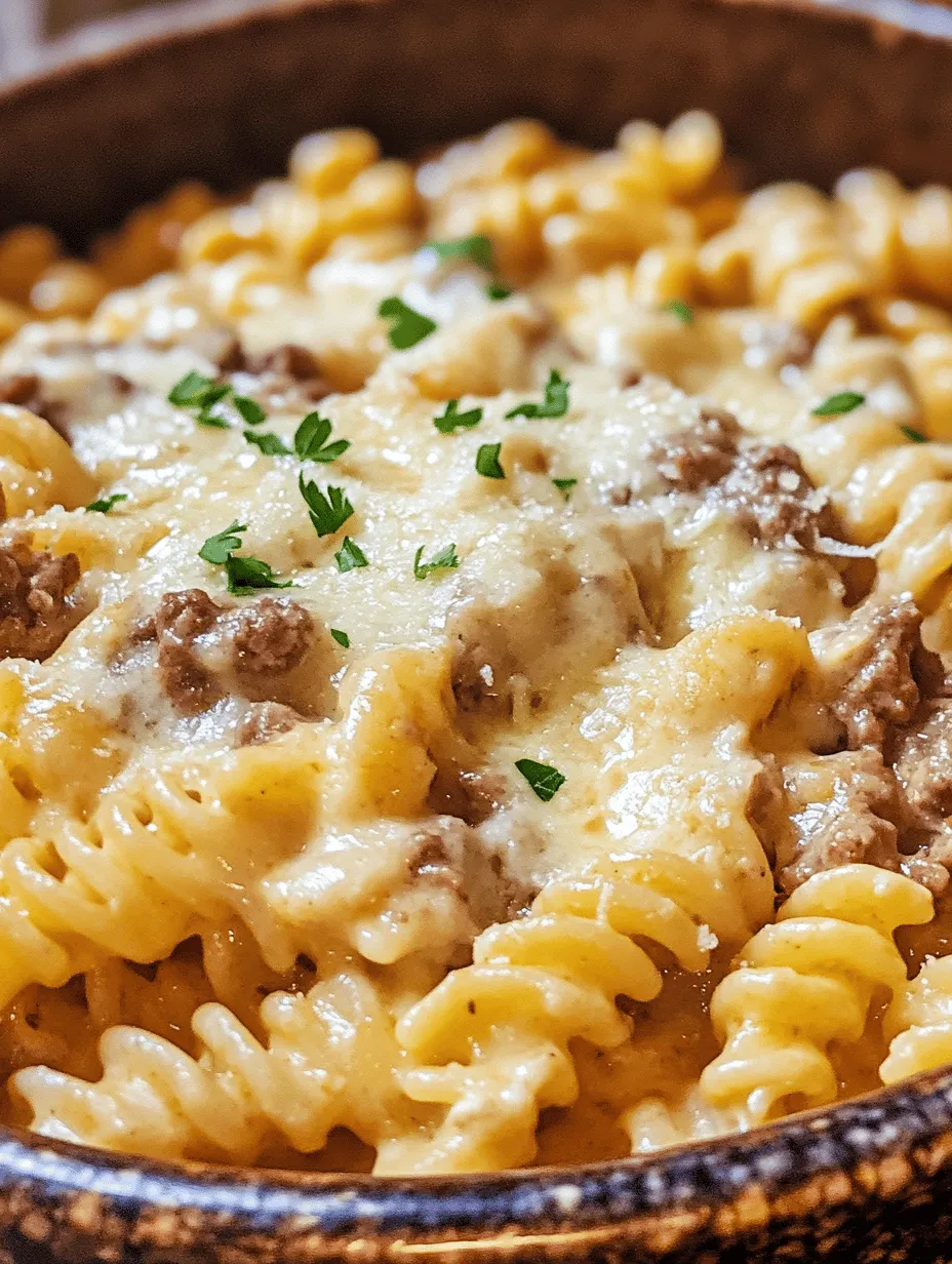 Creamy Beef and Rotini in Garlic Parmesan Sauce: A Comfort Food Classic