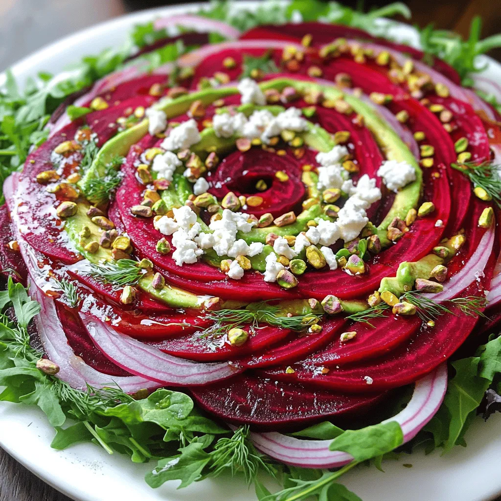 Roasted Beet Goat Cheese Pistachio Salad Delight
