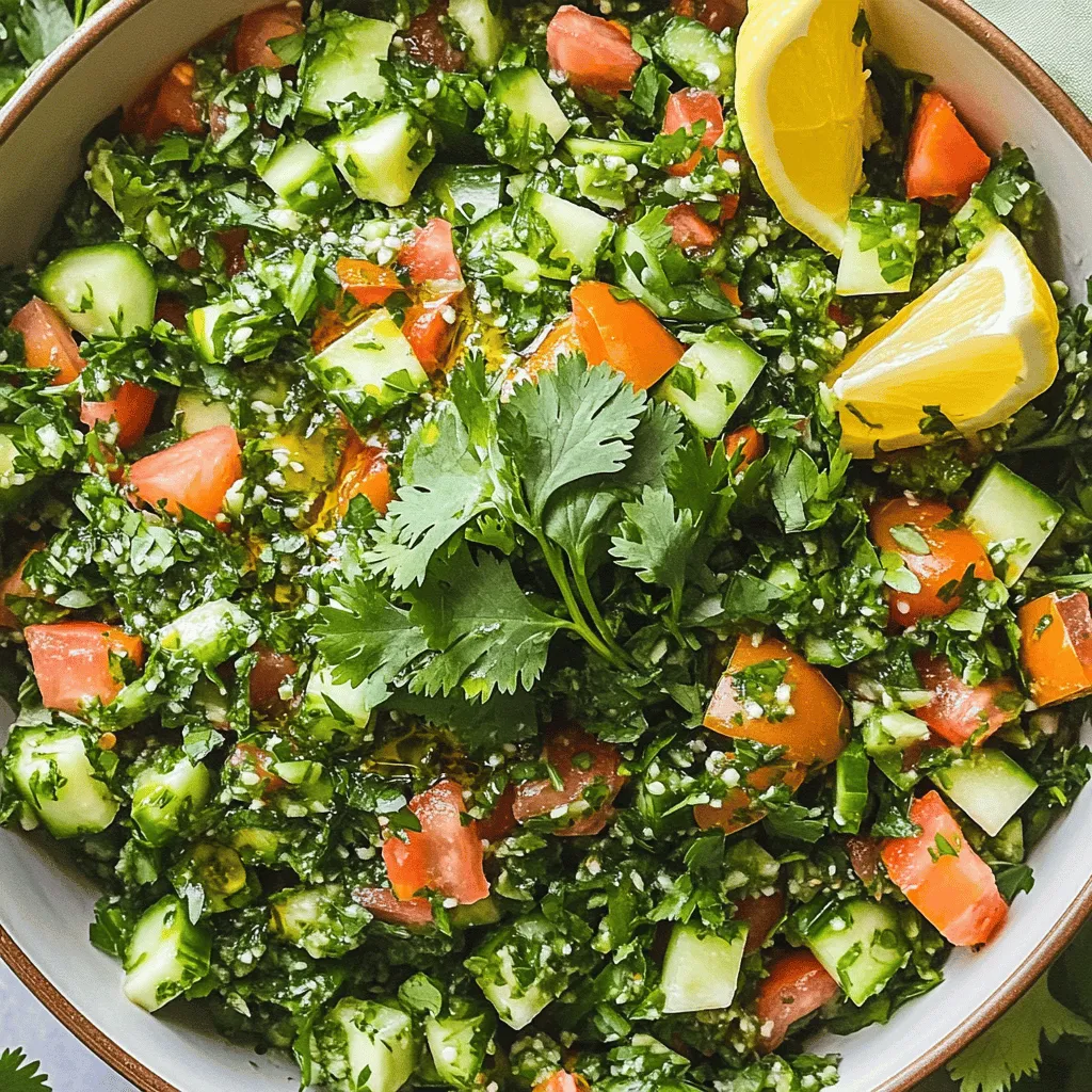 Tabbouleh with Cilantro Fresh and Flavorful Salad