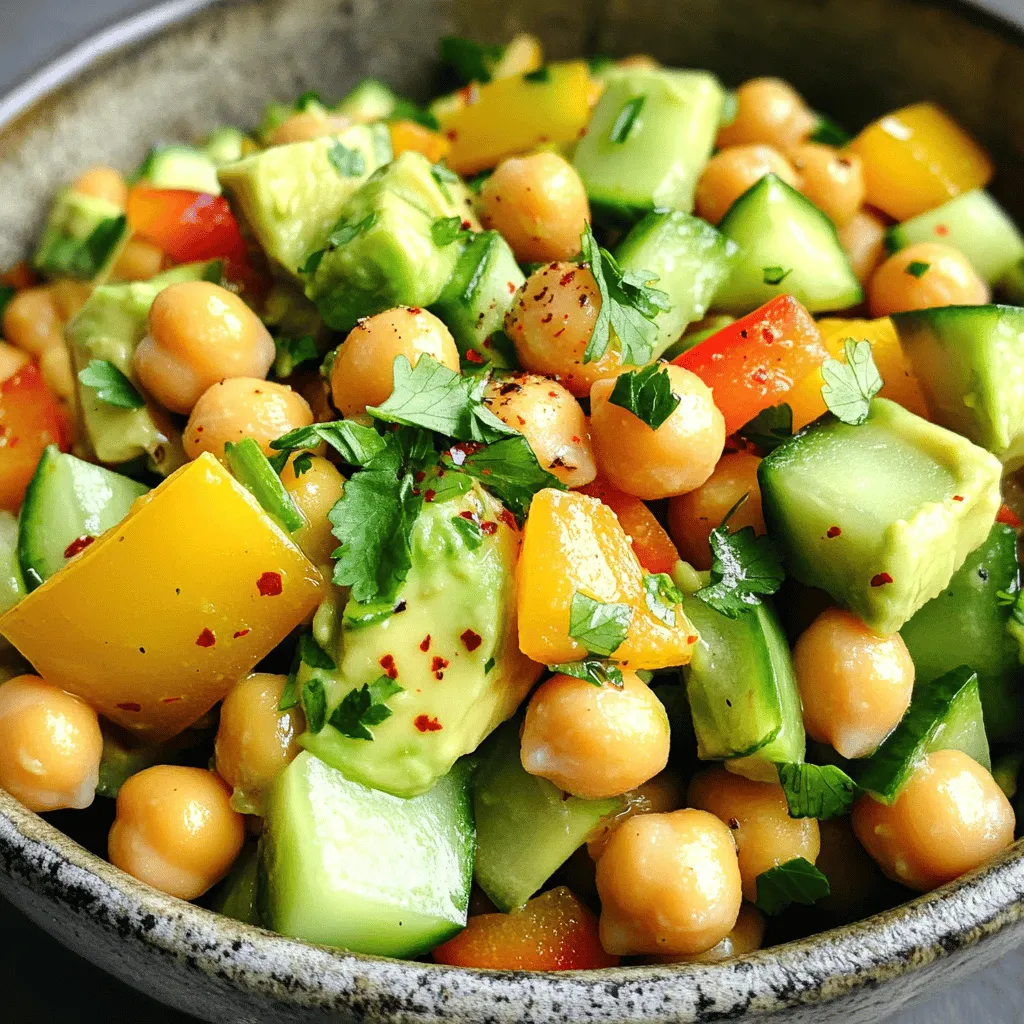 Easy Avocado Chickpea Salad Healthy and Simple Dish