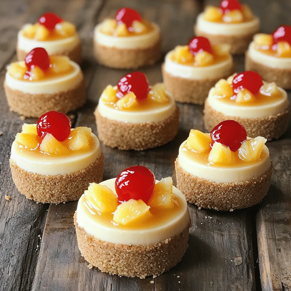 Mini Pineapple Upside-Down Cheesecakes Delightful Treat