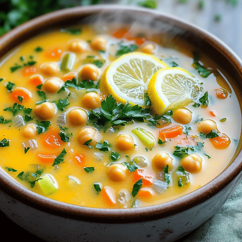 Lemony Greek Chickpea Soup Nutritious and Flavorful