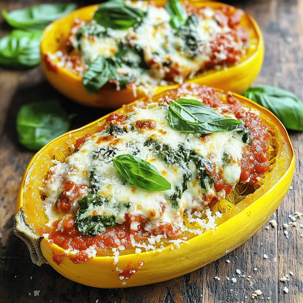 Spaghetti Squash Lasagna Boats Flavorful and Easy Dish
