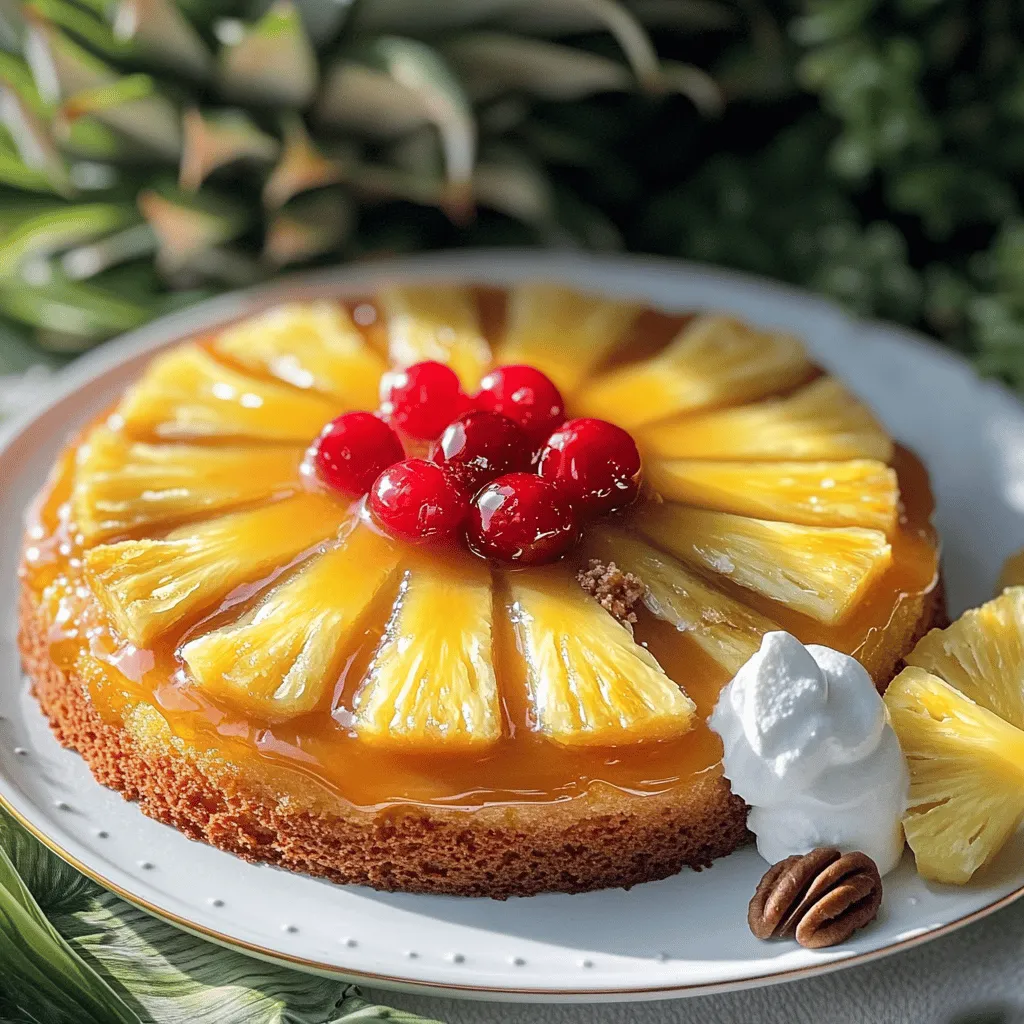 To make a tasty pineapple upside-down cake, you need the following ingredients: