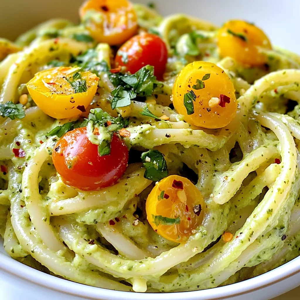 Avocado Cilantro Lime Pasta Flavorful Dinner Dish