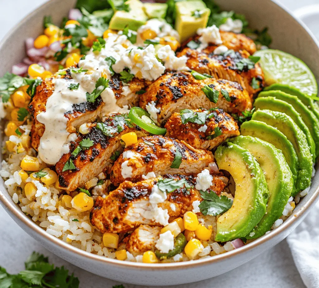 The Loaded Street Corn Chicken Rice Bowl is a culinary delight that marries the vibrant flavors of street food with the comforting essence of a home-cooked meal. This dish draws inspiration from the popular street corn sold at food stalls across Mexico, where fresh corn is grilled to perfection and topped with a medley of spices, creamy sauces, and tangy cheese. By incorporating succulent chicken and aromatic jasmine rice, this recipe transforms the traditional street corn experience into a hearty and satisfying bowl that is perfect for lunch or dinner.