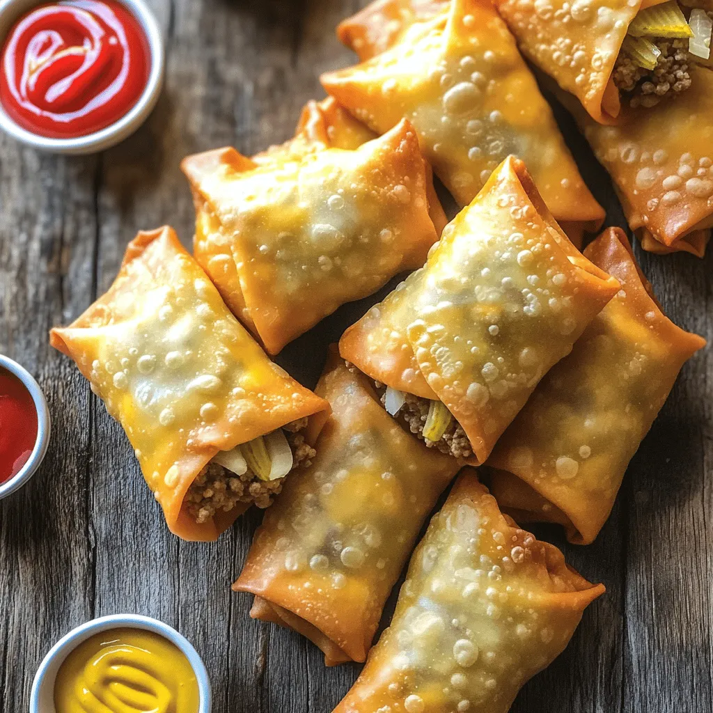 Cheeseburger Egg Rolls Recipe Quick and Flavorful Snack