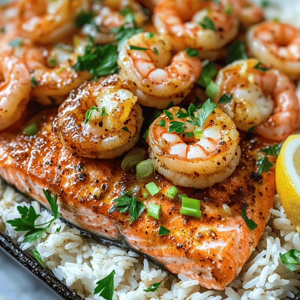 For the Cajun salmon and shrimp recipe, you need a few key ingredients. First, grab two salmon fillets, each about six ounces. Next, you will need eight ounces of shrimp that are already peeled and deveined. The magic of this dish comes from three tablespoons of Cajun seasoning. This spice mix gives the dish its bold and zesty flavor.