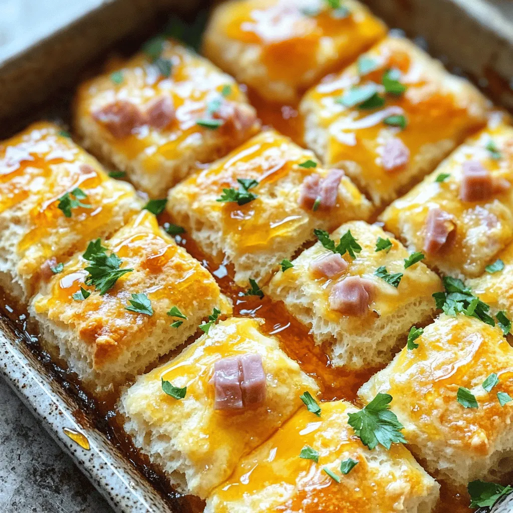 Ham and cheese butter swim biscuits are a warm, savory treat. They combine flaky biscuit dough with chunks of ham and cheese. This dish offers a rich, buttery flavor. You can enjoy it for breakfast or as a snack.