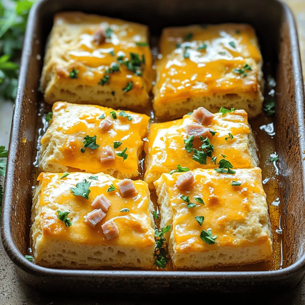 Ham and Cheese Butter Swim Biscuits Recipe Delight