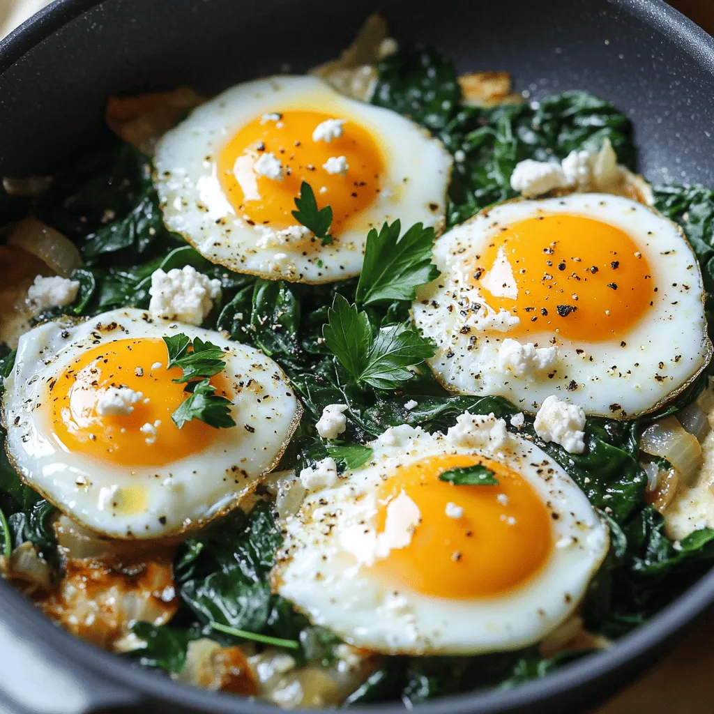 Breakfast Skillet Spinach and Eggs Nutritious Delight
