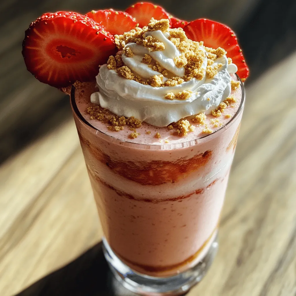 Indulge in a Creamy Delight: Strawberry Cheesecake Milkshake Recipe