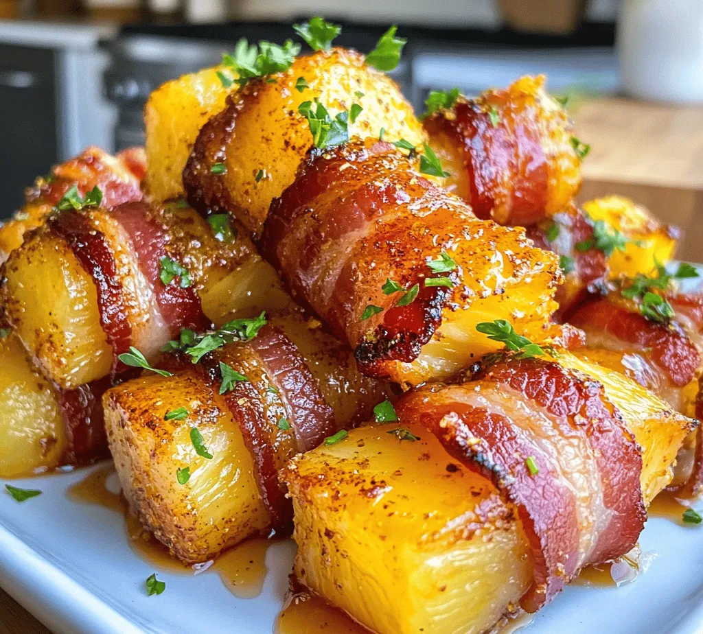Before diving into the preparation of your Sweet & Savory Bacon-Wrapped Pineapple, it is essential to preheat your oven to 400°F (200°C). Preheating is a crucial step in achieving the ideal texture and flavor in your dish. When your oven reaches the correct temperature, it allows the bacon to crisp up nicely while ensuring the pineapple caramelizes beautifully, creating that delightful contrast of sweet and savory flavors. Failing to preheat can lead to uneven cooking and a less satisfying final product.