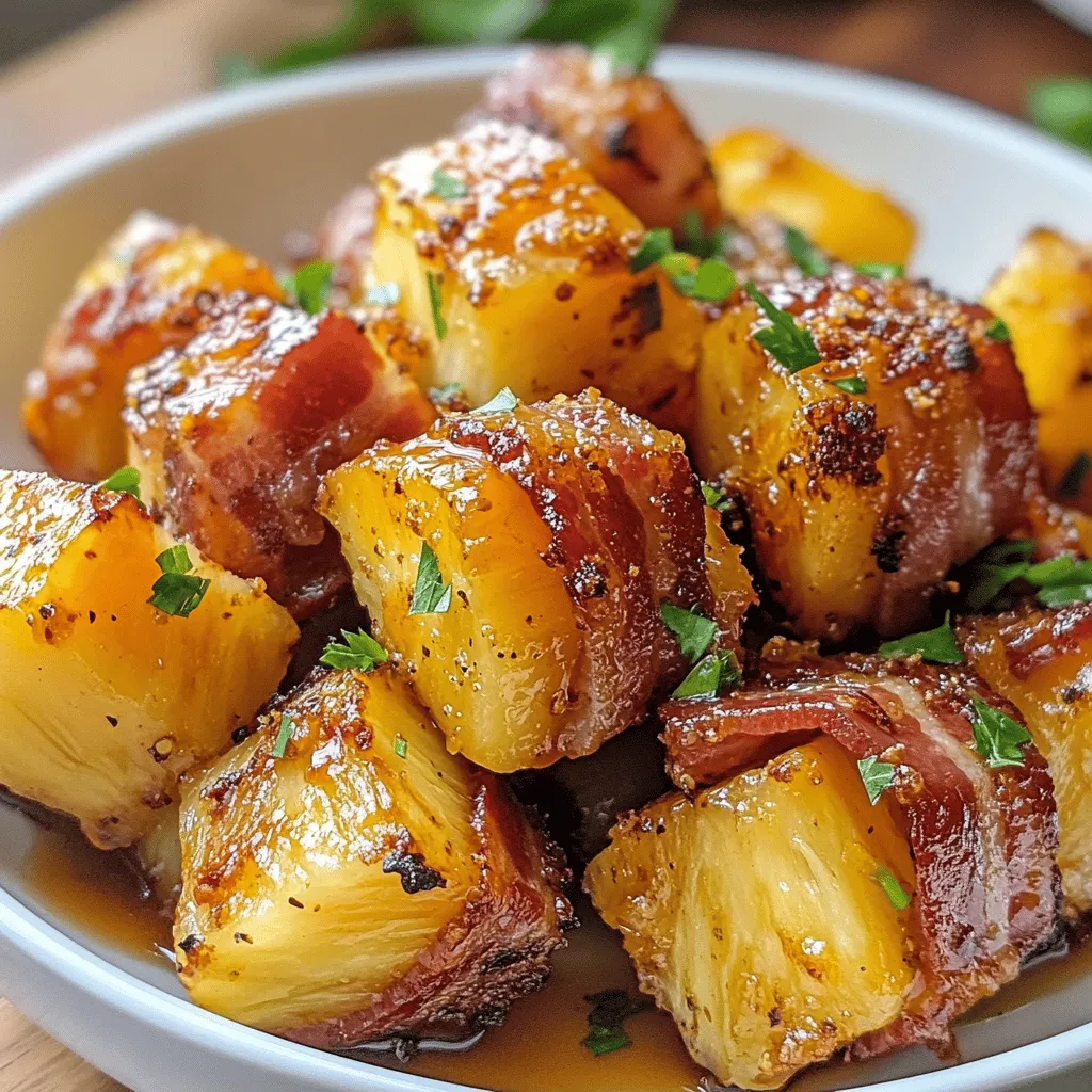 Sweet &#038; Savory Bacon-Wrapped Pineapple Recipe