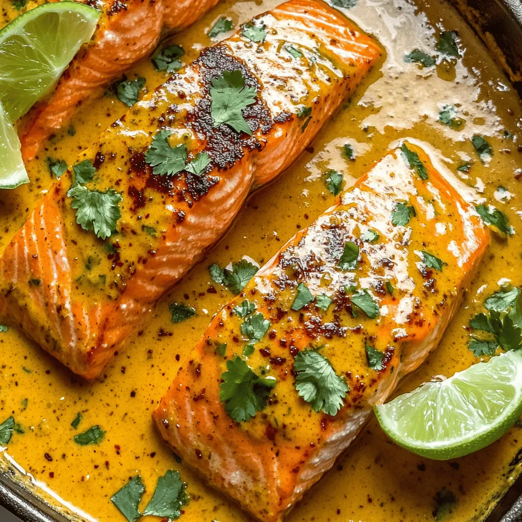 Coconut Curry Salmon with Garlic Butter Simple Dish