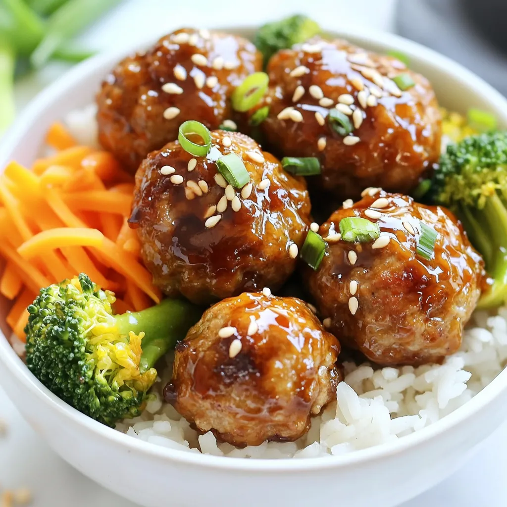 Teriyaki Glazed Meatball Bowls Flavorful and Simple Meal