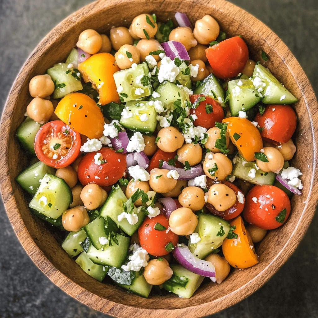 Greek Salad with Chickpeas Fresh and Flavorful Delight