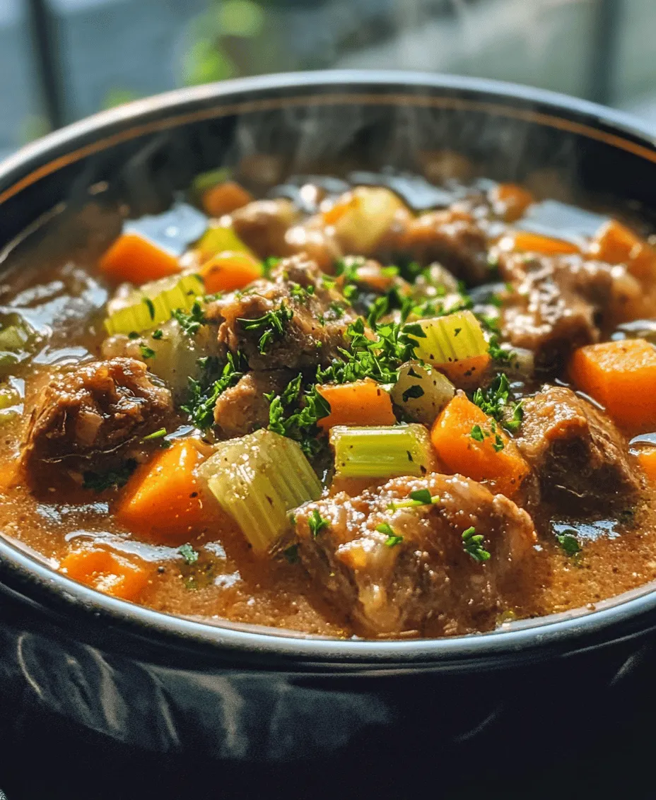 Oxtail soup is a rich and flavorful dish that has captivated palates across the globe for centuries. Originating in various cultures, from the Caribbean to Europe and Asia, this comforting bowl of goodness is often associated with family gatherings and cozy evenings. The oxtail, which is the culinary term for the tail of beef cattle, is simmered for hours to extract its deep, umami flavor, resulting in a broth that is both hearty and nutritious. This delicious soup has become a beloved staple in many households, symbolizing warmth and togetherness.