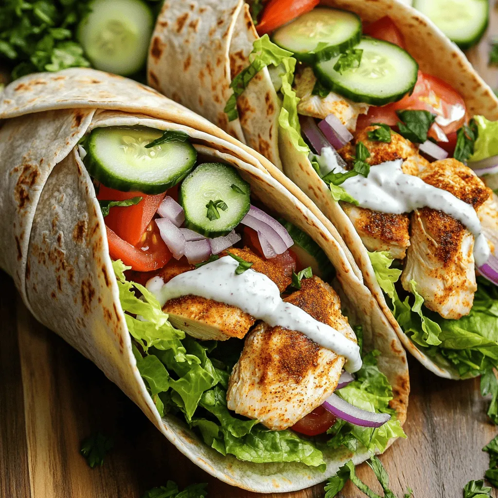 81. Chicken Shawarma Wraps Flavorful and Easy Recipe