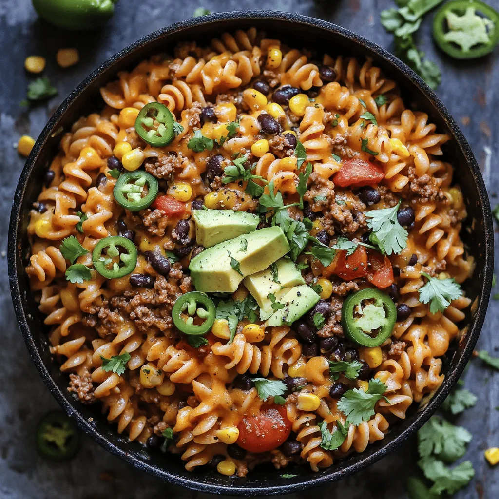 Cheesy Taco Pasta Skillet: A One-Pan Wonder