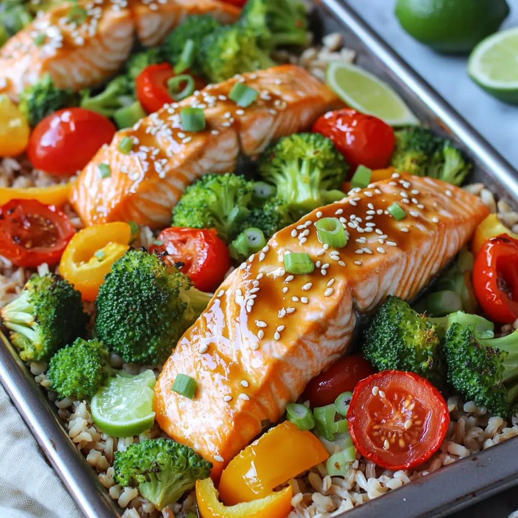 Sheet-Pan Sesame Ginger Salmon Bowls Healthy Delight