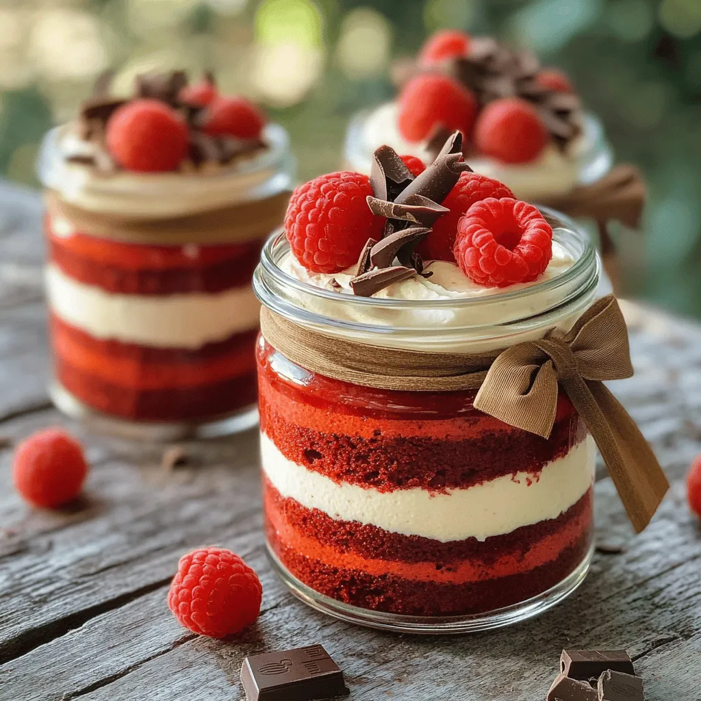 Red Velvet Cake In A Jar Delightful Dessert Creation