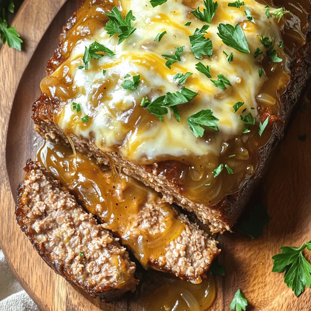 To make this Crockpot French Onion Meatloaf, you need simple and tasty ingredients. Here’s what you will need: