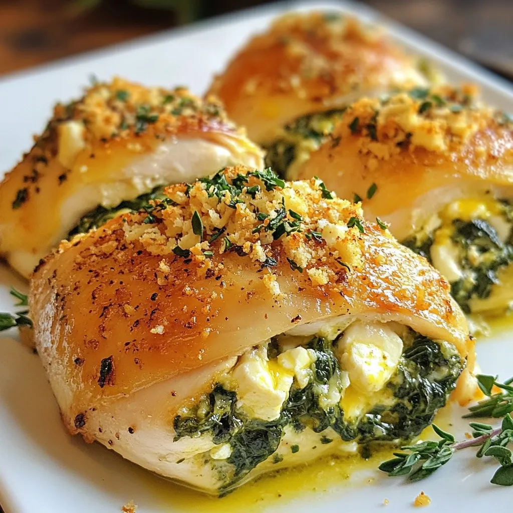 Spinach Feta Stuffed Chicken Juicy and Flavorful Dish