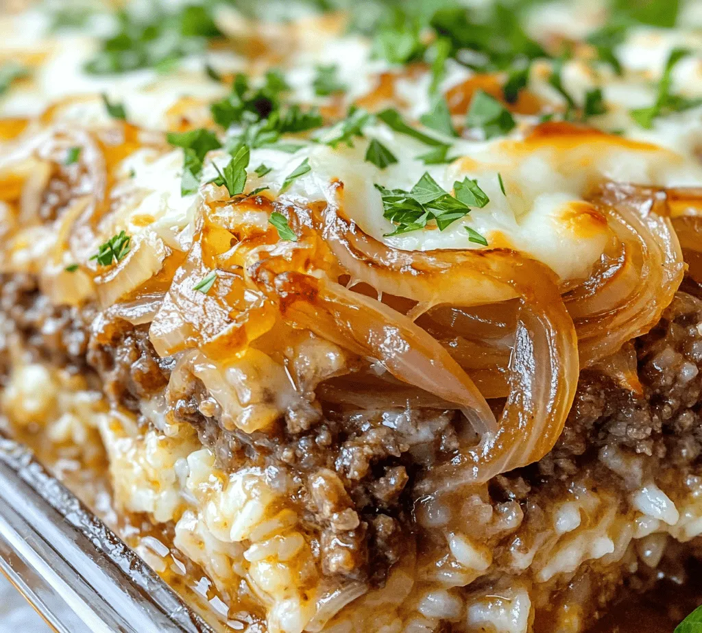 French cuisine is celebrated worldwide for its rich flavors and comforting dishes, and the French Onion Beef Casserole stands as a quintessential example of culinary warmth and satisfaction. This hearty casserole marries ground beef with aromatic caramelized onions and a delightful blend of cheeses, resulting in a dish that is not only delicious but also perfect for family dinners and gatherings. The layers of flavor, combined with the creamy texture, make it a true crowd-pleaser.