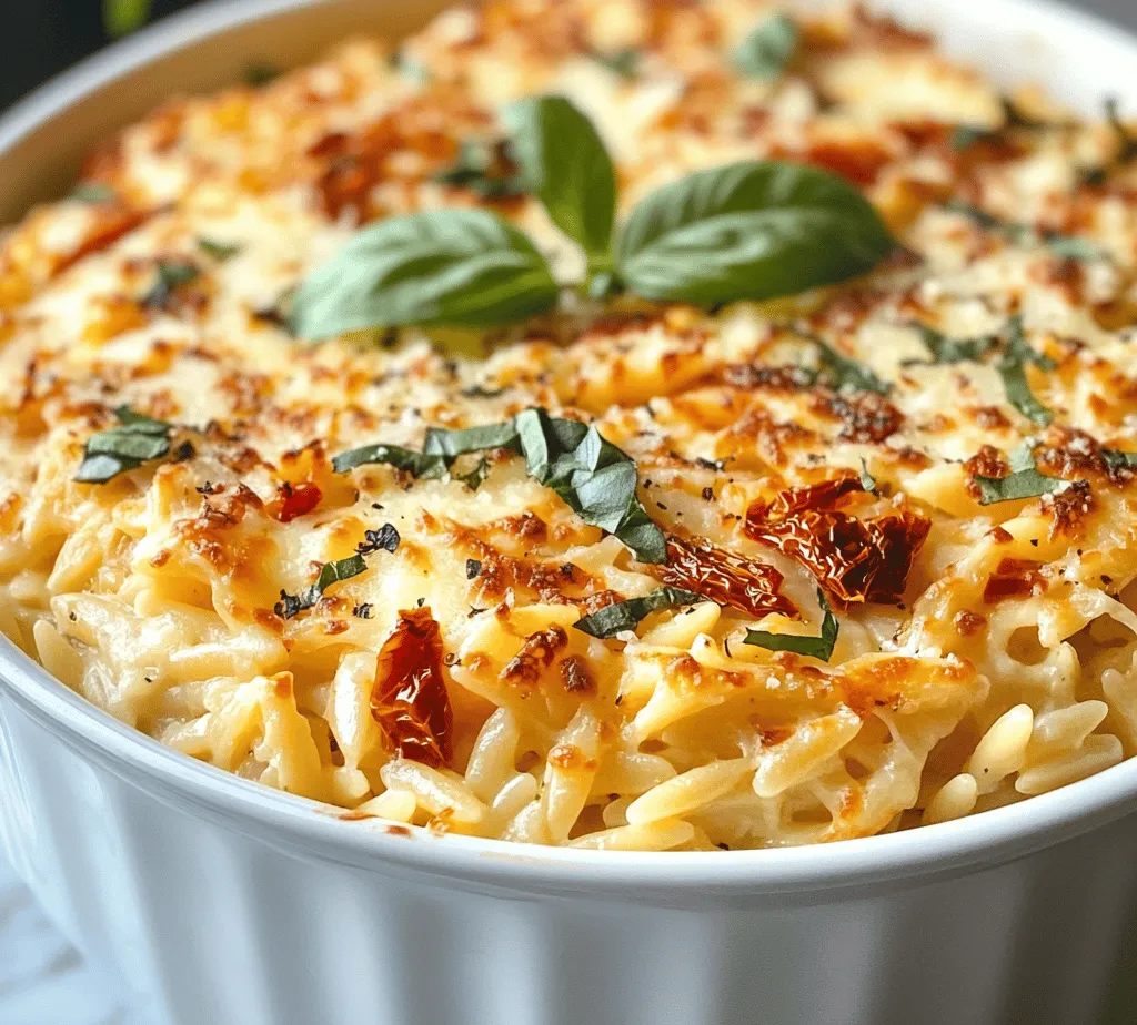 The key to a successful Sundried Tomato Boursin Baked Orzo lies in the quality and combination of its ingredients. Let’s explore the essential components that will enhance the flavor and texture of this delightful dish.