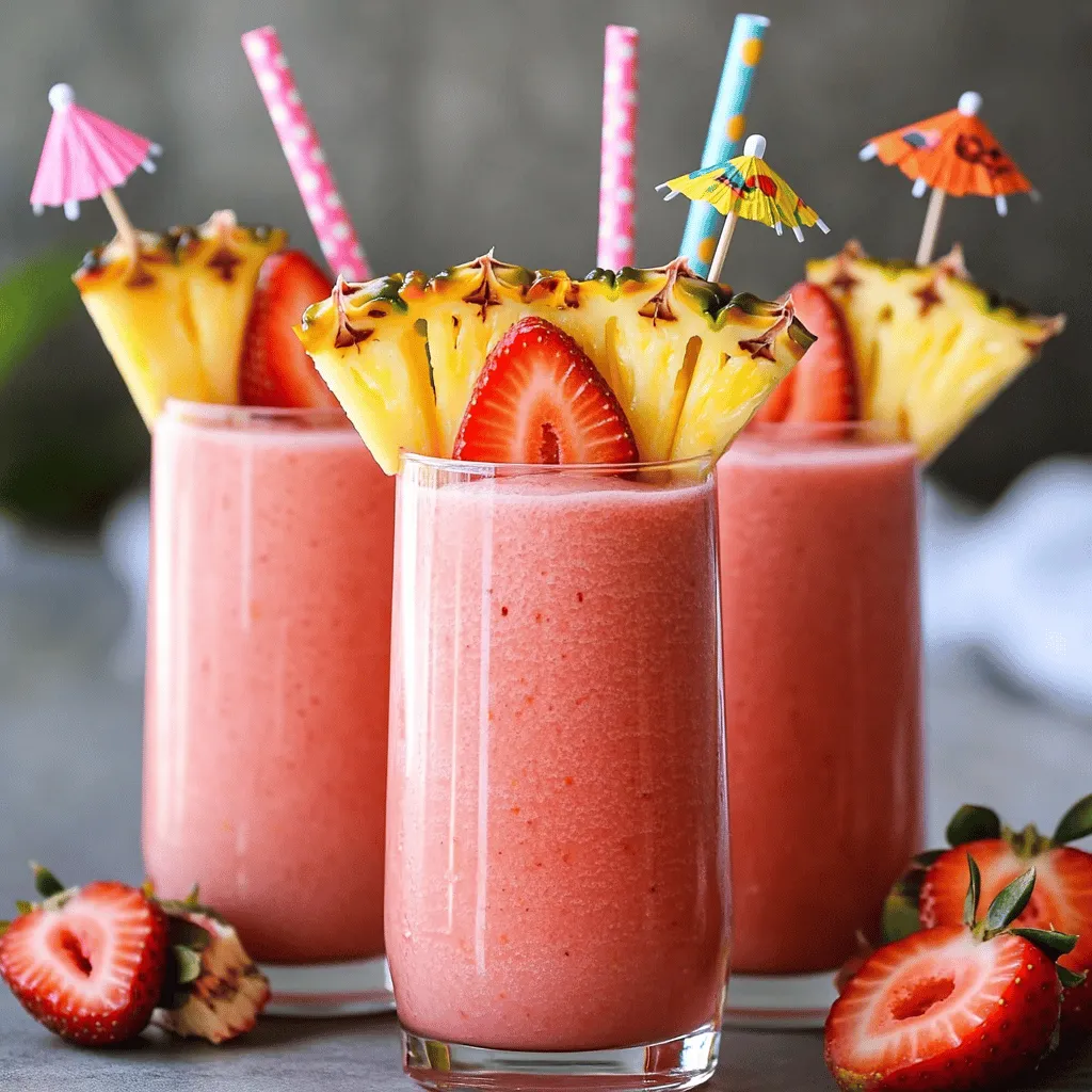 To create a delightful Pink Flamingo Colada, you need fresh and tasty ingredients. This recipe blends tropical flavors to give you a refreshing drink. Here are the key items you