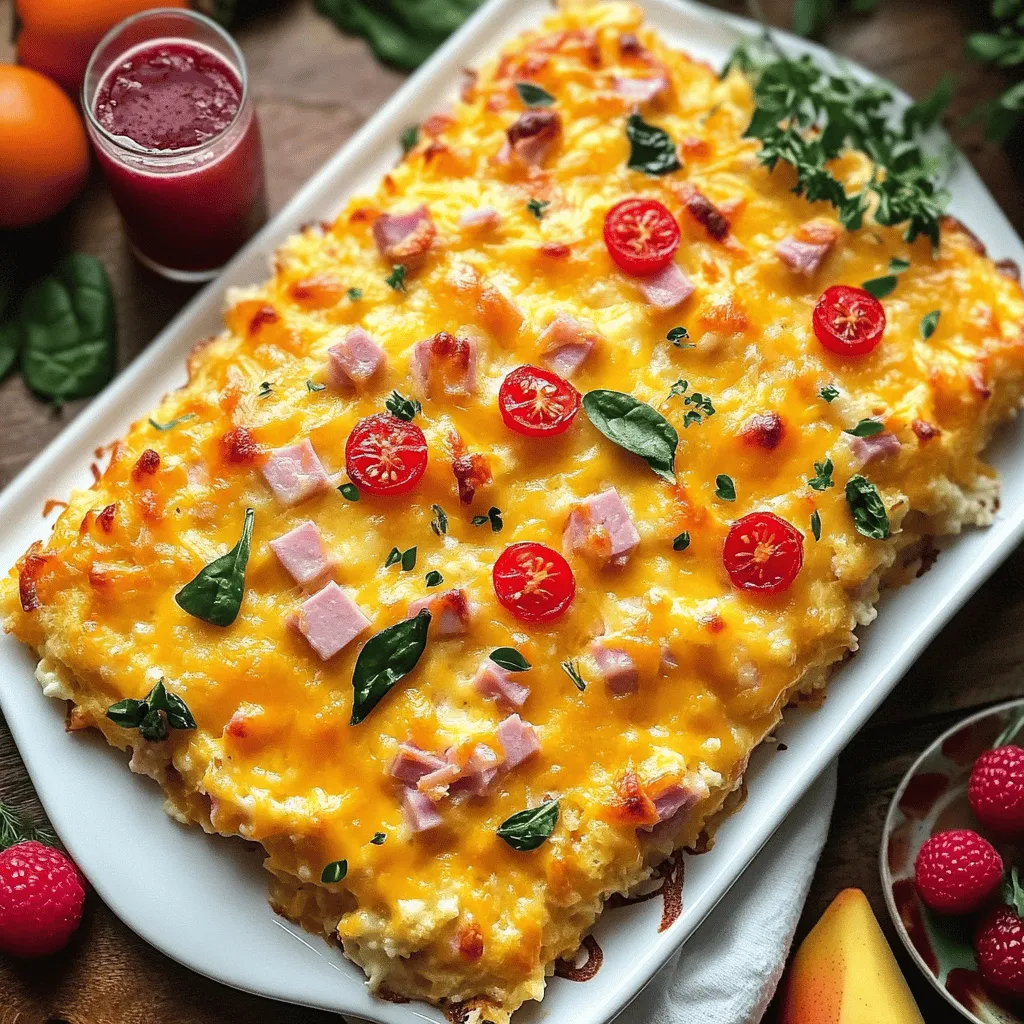 To make your Easter breakfast casserole, you need a few key ingredients. These are: