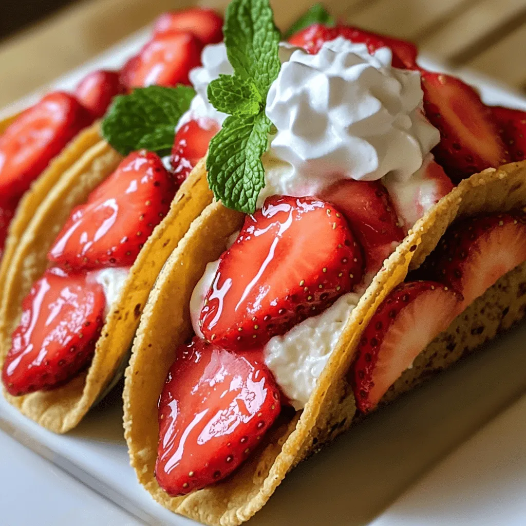 Strawberry Cheesecake Tacos Delicious Dessert Delight