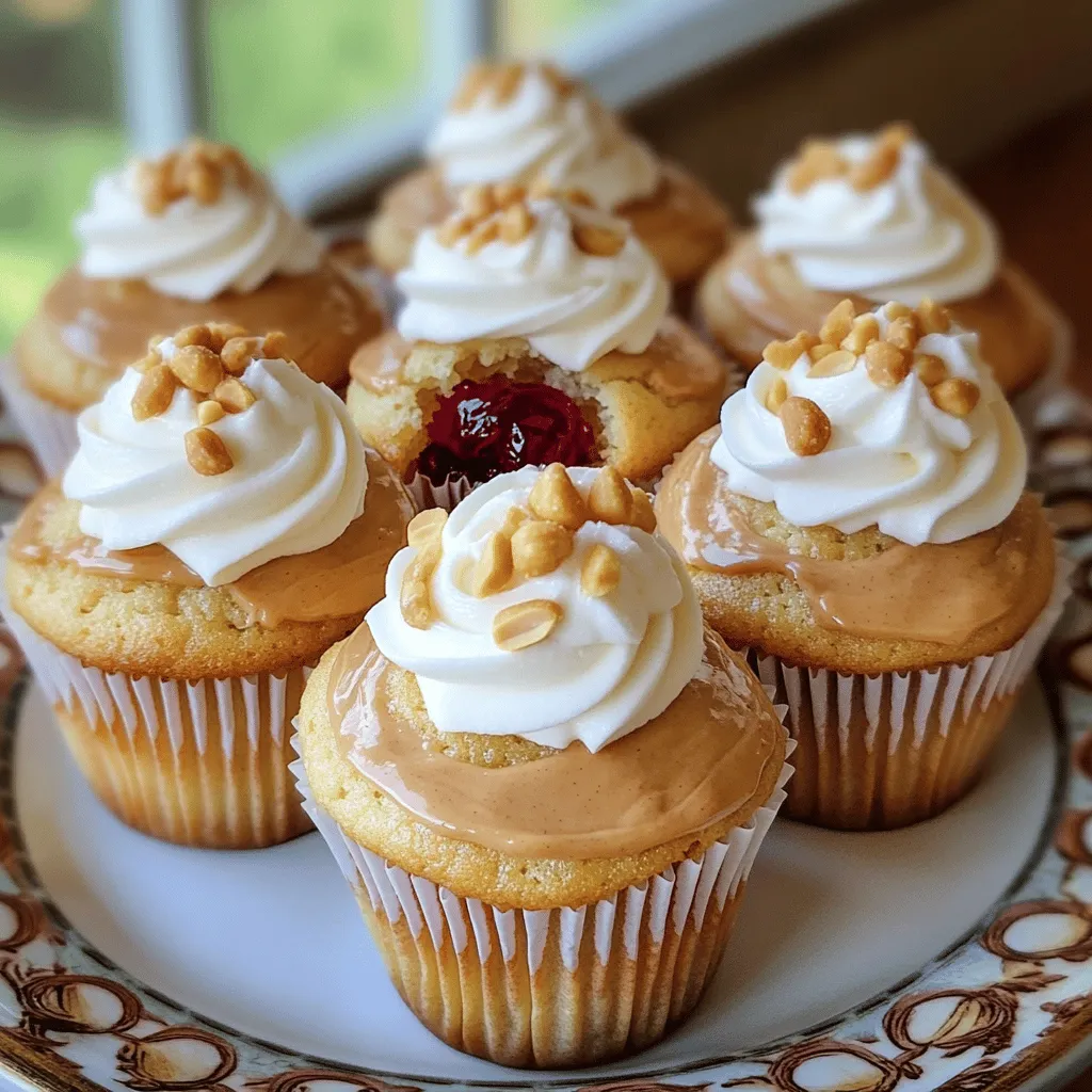 For peanut butter and jelly cupcakes, I love using simple, fresh ingredients. The main ingredients you need include all-purpose flour, baking powder, baking soda, salt, and unsalted butter. I also recommend creamy peanut butter and granulated sugar for sweetness. Don’t forget the eggs and vanilla extract; they add moisture and flavor. For the jelly filling, you can choose grape or strawberry jelly based on your taste.