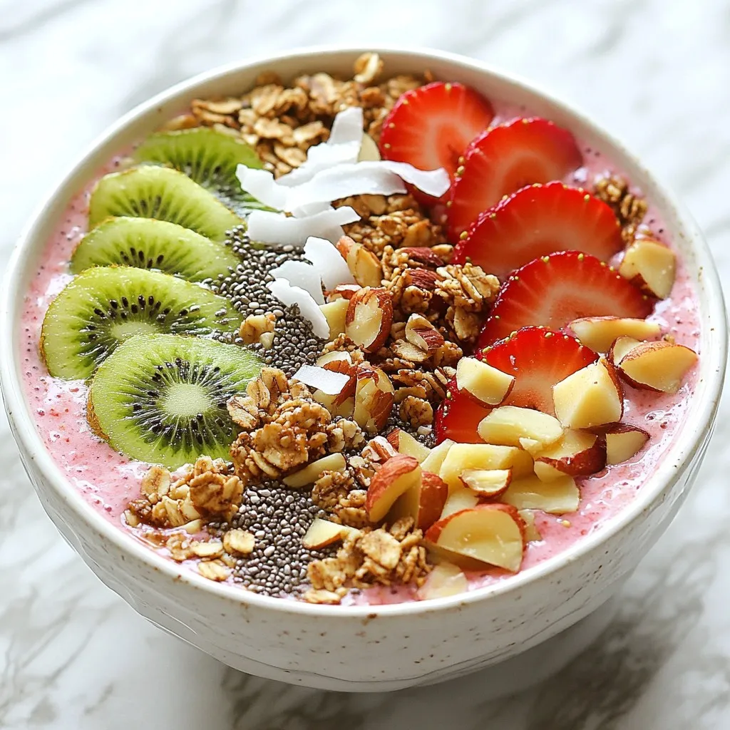 Strawberry Kiwi Smoothie Bowl Fresh and Healthy Treat