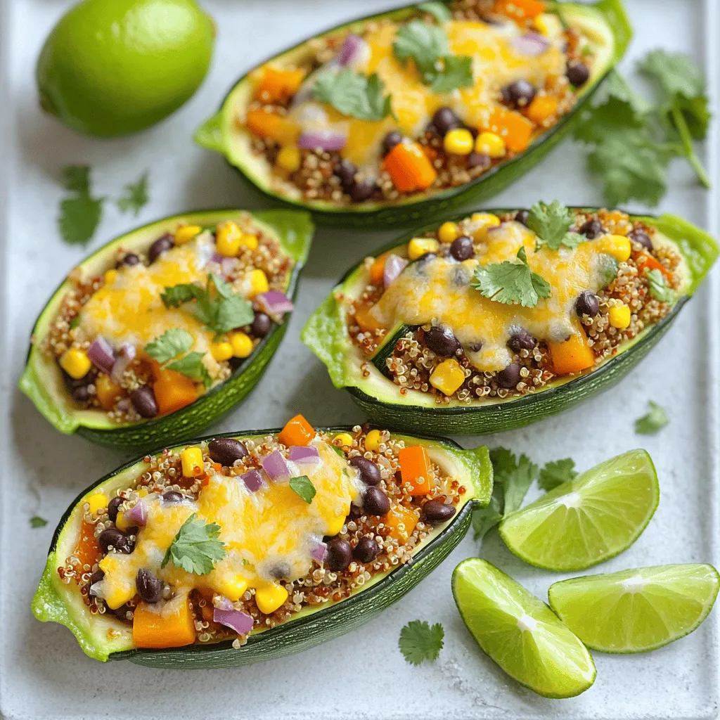 Vegetarian Stuffed Zucchini Boats Flavorful and Nutritious